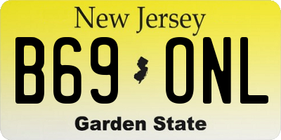 NJ license plate B69ONL
