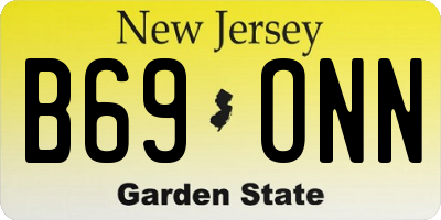 NJ license plate B69ONN