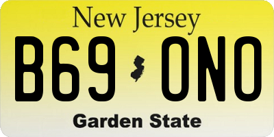 NJ license plate B69ONO