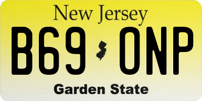 NJ license plate B69ONP