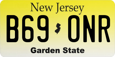 NJ license plate B69ONR