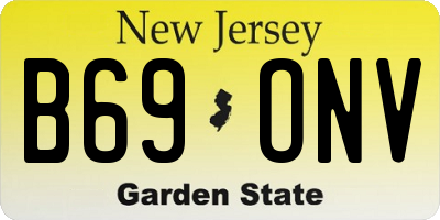 NJ license plate B69ONV