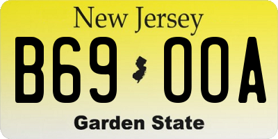 NJ license plate B69OOA