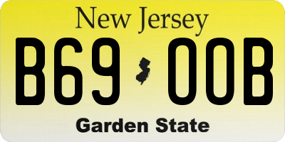 NJ license plate B69OOB