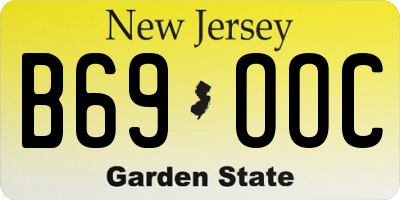 NJ license plate B69OOC