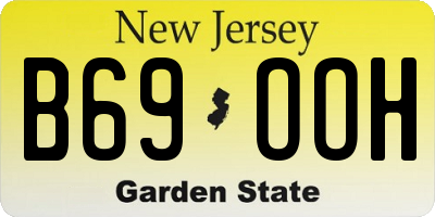 NJ license plate B69OOH