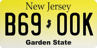 NJ license plate B69OOK