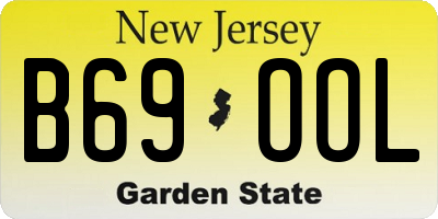 NJ license plate B69OOL