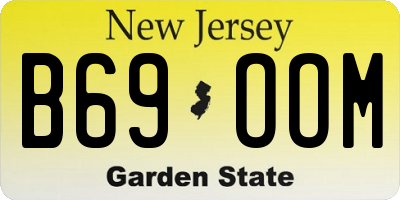 NJ license plate B69OOM