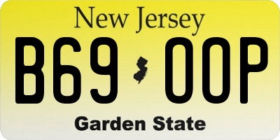 NJ license plate B69OOP