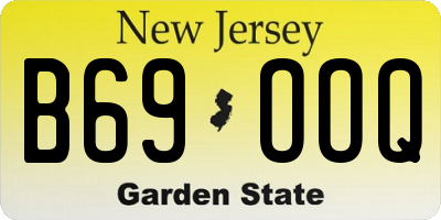 NJ license plate B69OOQ