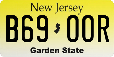NJ license plate B69OOR
