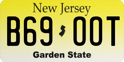 NJ license plate B69OOT