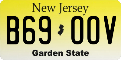 NJ license plate B69OOV
