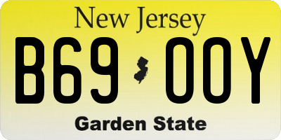 NJ license plate B69OOY