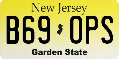 NJ license plate B69OPS