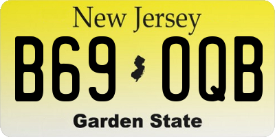 NJ license plate B69OQB