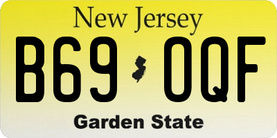 NJ license plate B69OQF