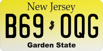 NJ license plate B69OQG