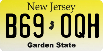 NJ license plate B69OQH