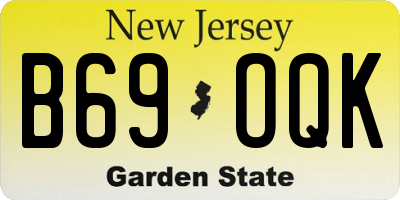 NJ license plate B69OQK
