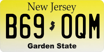 NJ license plate B69OQM