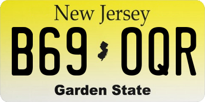 NJ license plate B69OQR
