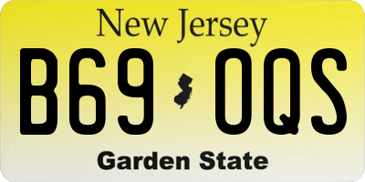 NJ license plate B69OQS
