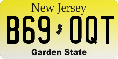 NJ license plate B69OQT
