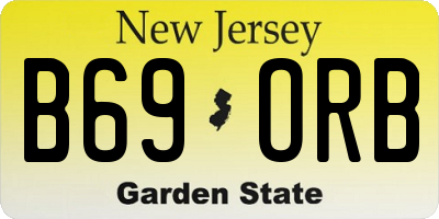 NJ license plate B69ORB