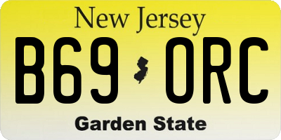 NJ license plate B69ORC