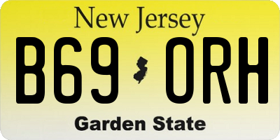 NJ license plate B69ORH