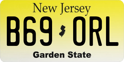 NJ license plate B69ORL
