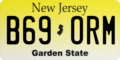 NJ license plate B69ORM