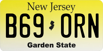 NJ license plate B69ORN