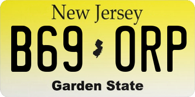 NJ license plate B69ORP