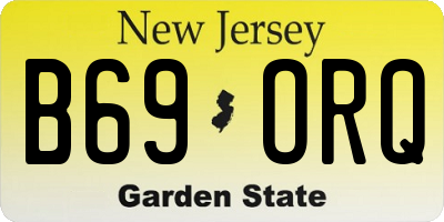 NJ license plate B69ORQ