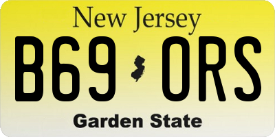 NJ license plate B69ORS
