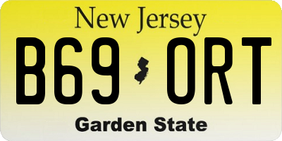 NJ license plate B69ORT