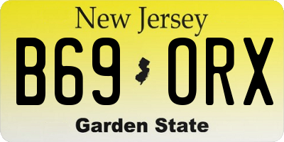 NJ license plate B69ORX