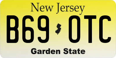 NJ license plate B69OTC