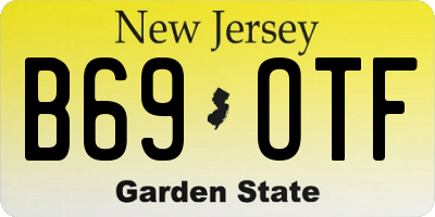 NJ license plate B69OTF
