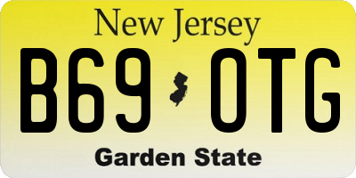 NJ license plate B69OTG