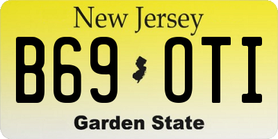NJ license plate B69OTI
