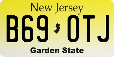 NJ license plate B69OTJ