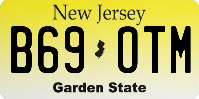 NJ license plate B69OTM