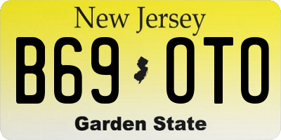 NJ license plate B69OTO