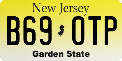 NJ license plate B69OTP