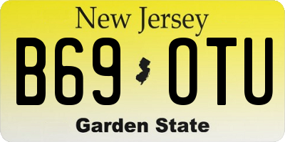 NJ license plate B69OTU