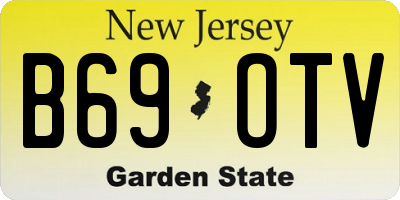 NJ license plate B69OTV